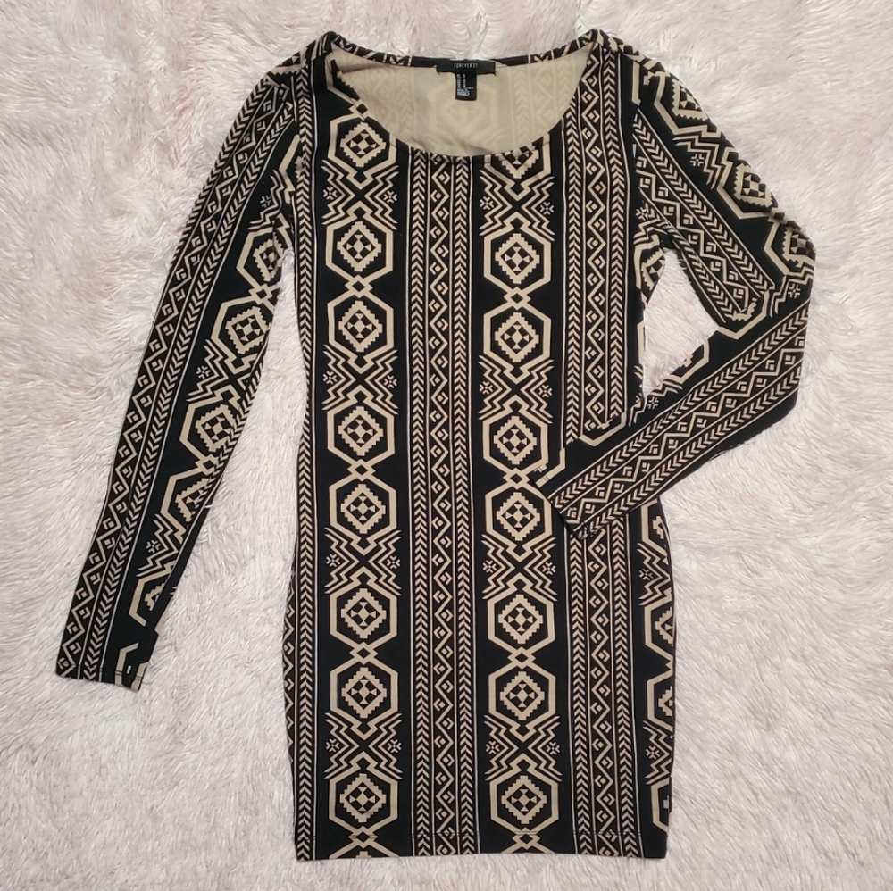 ⭐Bodycon Geometric Print Dress